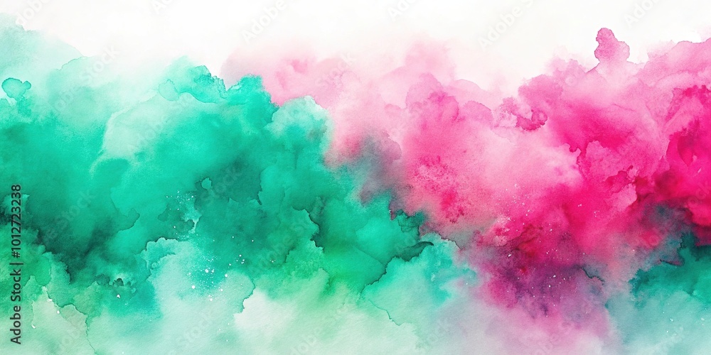 Fototapeta premium Forced perspective watercolor strokes
