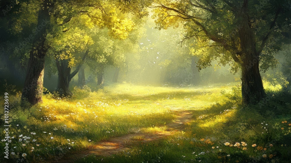 Sunlit Forest Path Sunlit Forest Path