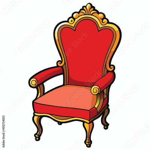 chair Victorian-style vector illustration.