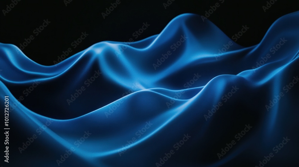 Obraz premium Abstract Blue Fabric Waves