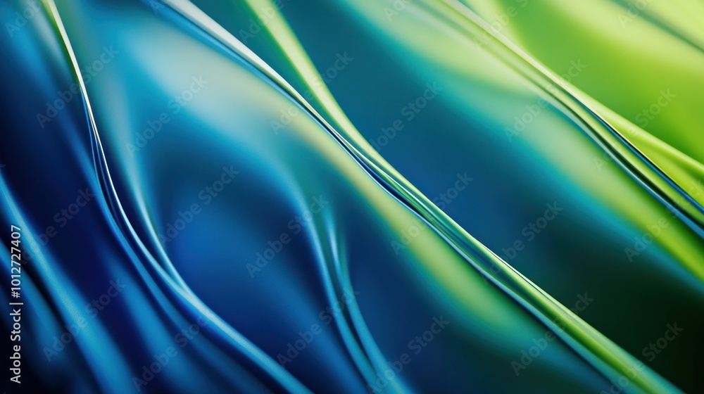 Fototapeta premium Abstract Blue and Green Liquid Waves