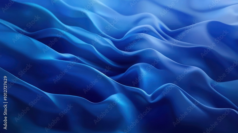 Obraz premium Abstract Blue Fabric Waves