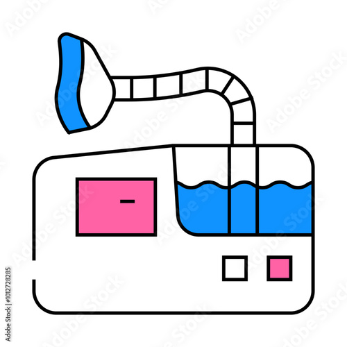 ultrasonic inhaler line icon vector. ultrasonic inhaler sign. isolated symbol illustration