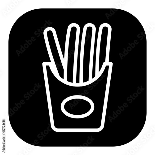 French Fries Vector Icons