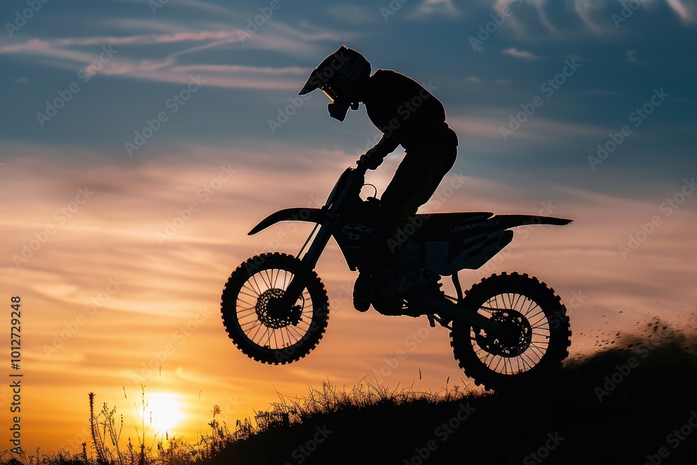 Motocross racing fast silhouette Motocross racing fast silhouette