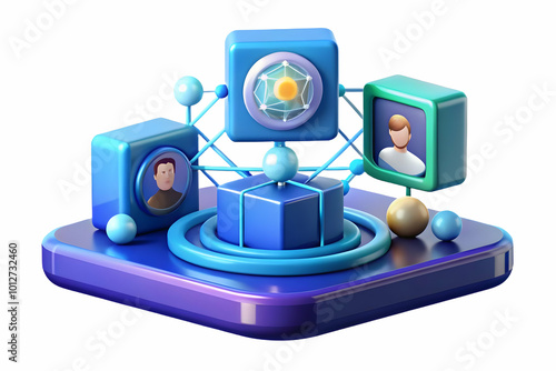 Wallpaper Mural Flat Holographic Neural Auction Interface: Dynamic 3D Neural Network Representation with Bids, Buyer Avatars, and Product Hologram Torontodigital.ca