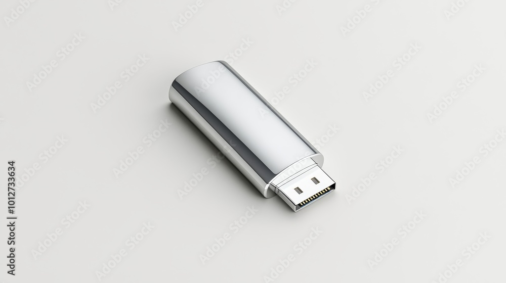 Sleek Silver USB Memory Stick for Data Storage, representing technology, data, memory, transfer, and connectivity. Sleek Silver USB Memory Stick for Data Storage, representing technology, data, memory, transfer, and connectivity.