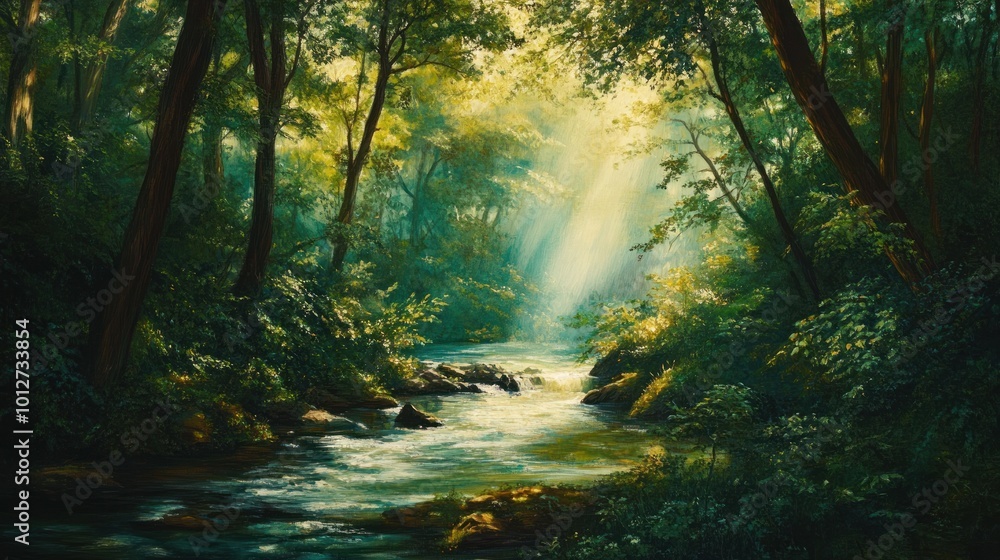 Sunlight Through Forest Sunlight Through Forest