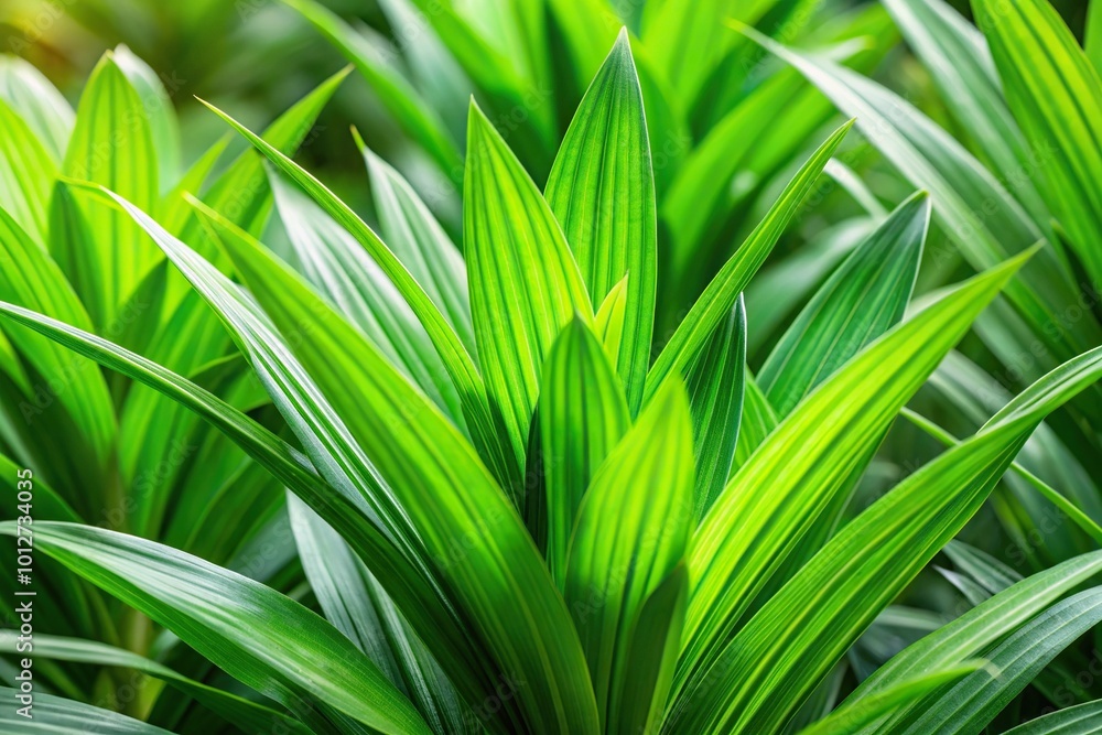 Fragrant green pandan leaves used in cooking Fragrant green pandan leaves used in cooking