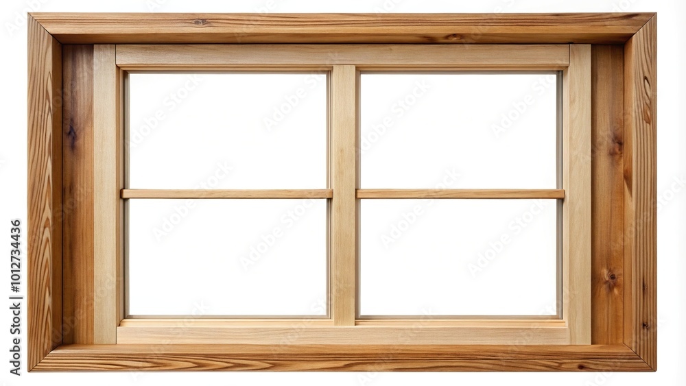 Frame of a wooden window isolated on white background Frame of a wooden window isolated on white background