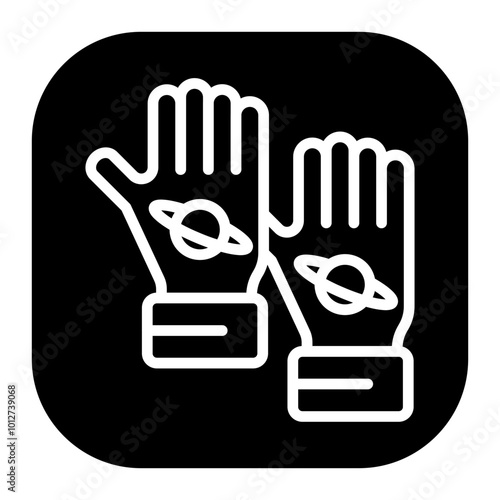 Space Gloves Vector Icons