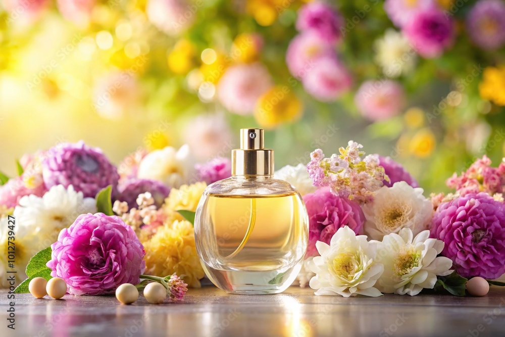 Fresh and floral ladies perfume advertising studio with panoramic view Fresh and floral ladies perfume advertising studio with panoramic view