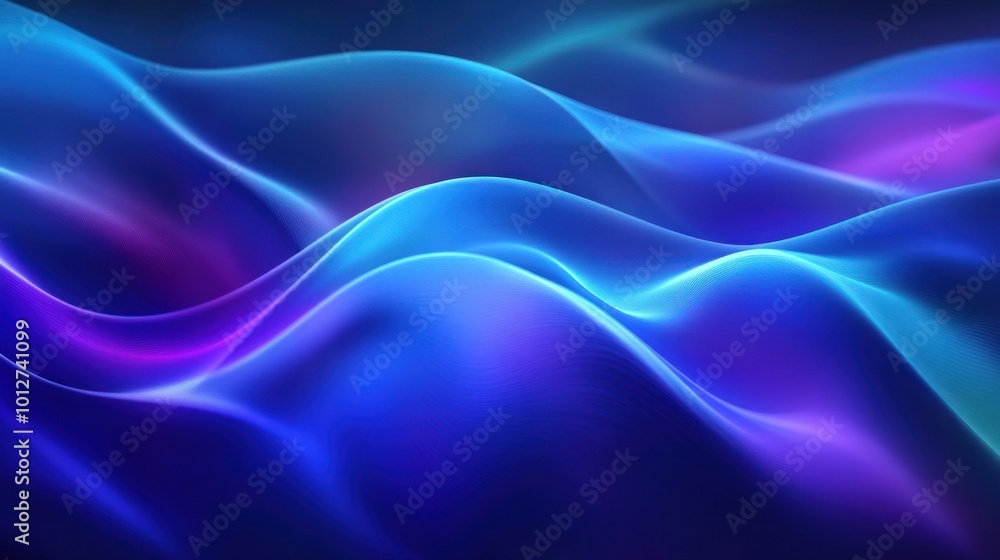 Abstract Blue and Purple Waves Abstract Blue and Purple Waves