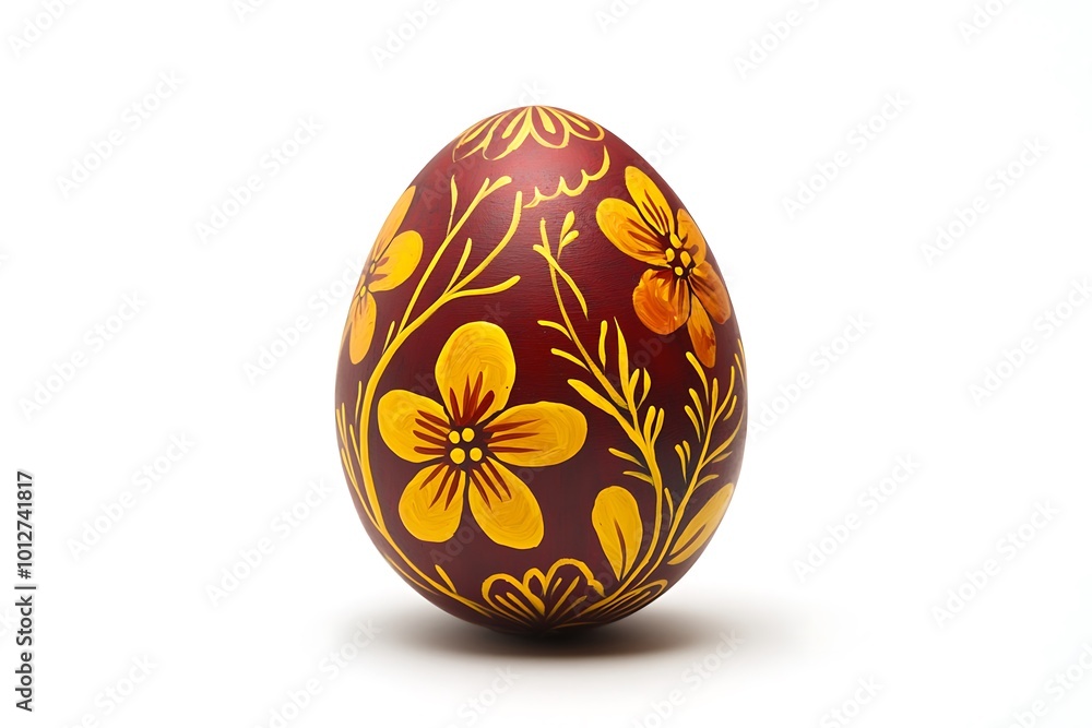 Easter eggs with decor elements on a white background Easter eggs with decor elements on a white background