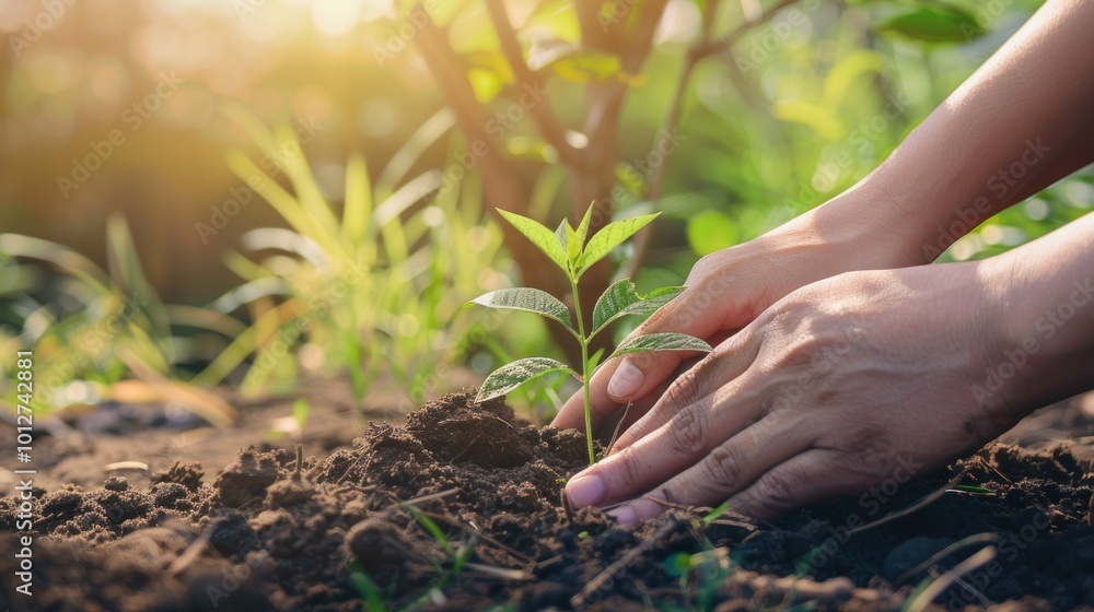 Fototapeta premium Planting a Seed for a Greener Future
