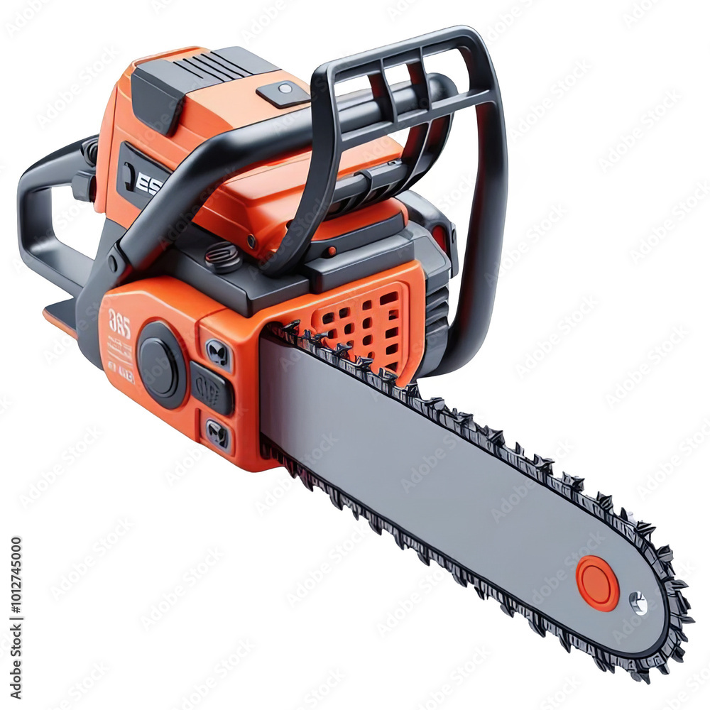 Fototapeta premium Chainsaw isolated on transparent background