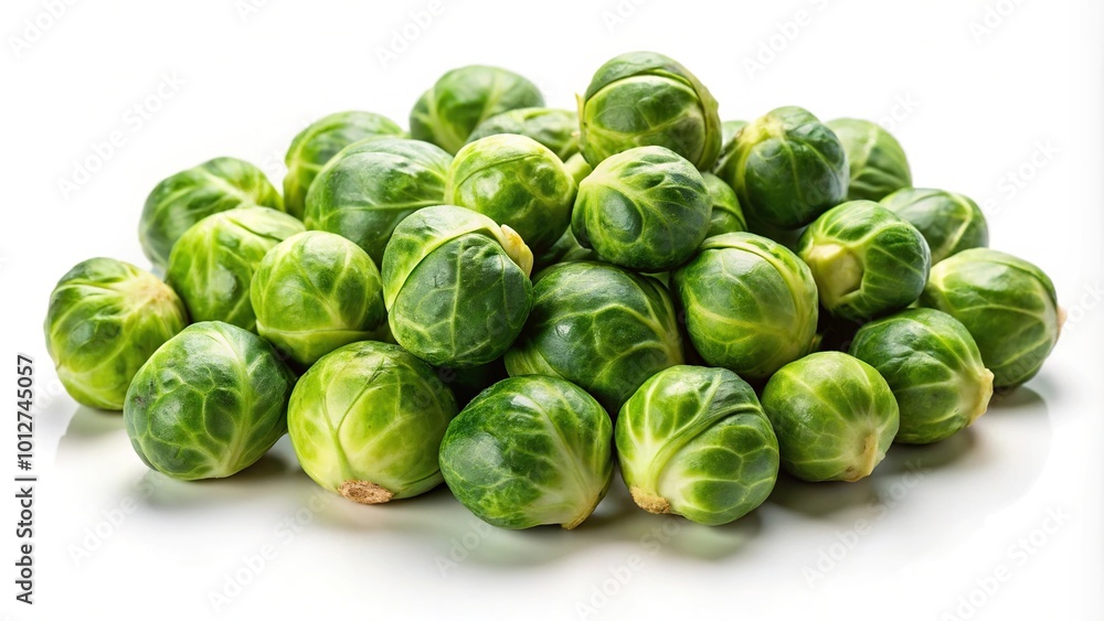Fresh brussel sprouts isolated on white background Fresh brussel sprouts isolated on white background