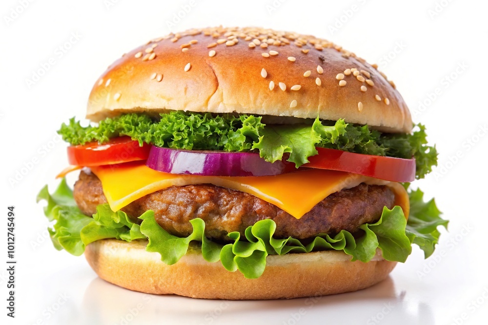 Fresh burger silhouette on white background Fresh burger silhouette on white background