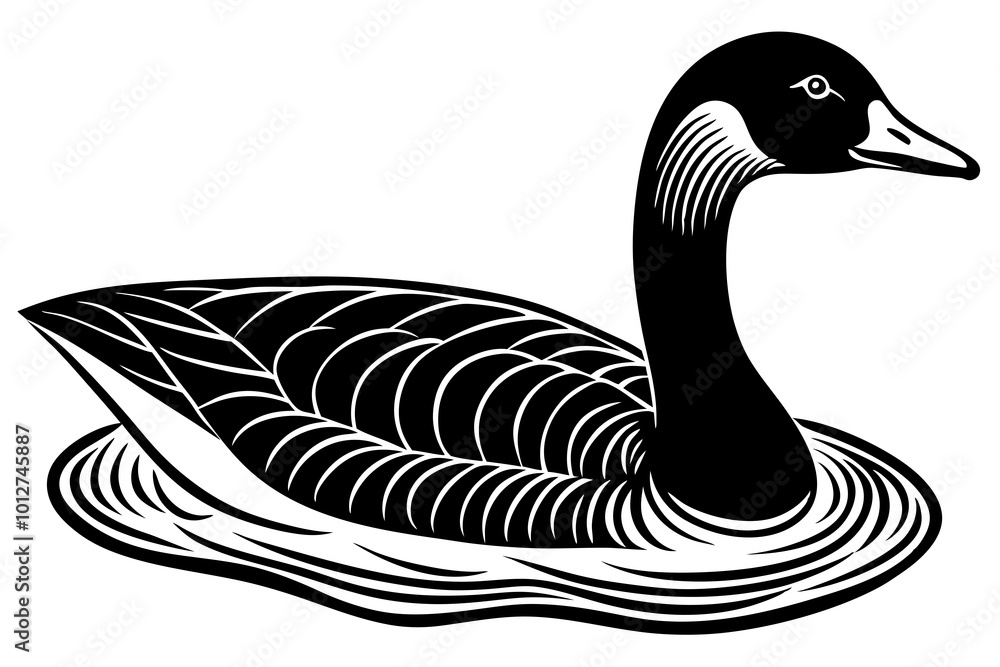 Close Up View of a Goose Upper Body with Vibrant Feather Details Vector Illustration
Close Up View of a Goose Upper Body with Vibrant Feather Details Vector Illustration