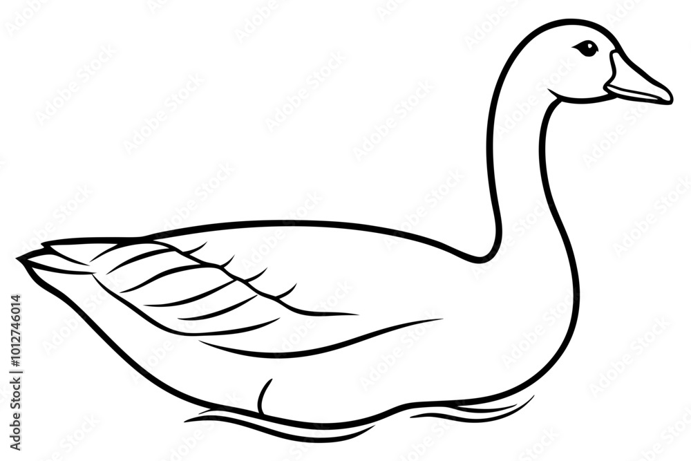 Serene Goose Gliding Through Water a Vector Illustration
Serene Goose Gliding Through Water a Vector Illustration