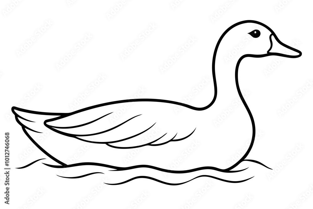 Beautiful Goose Swimming Gracefully Captured in a Vector Illustration
Beautiful Goose Swimming Gracefully Captured in a Vector Illustration