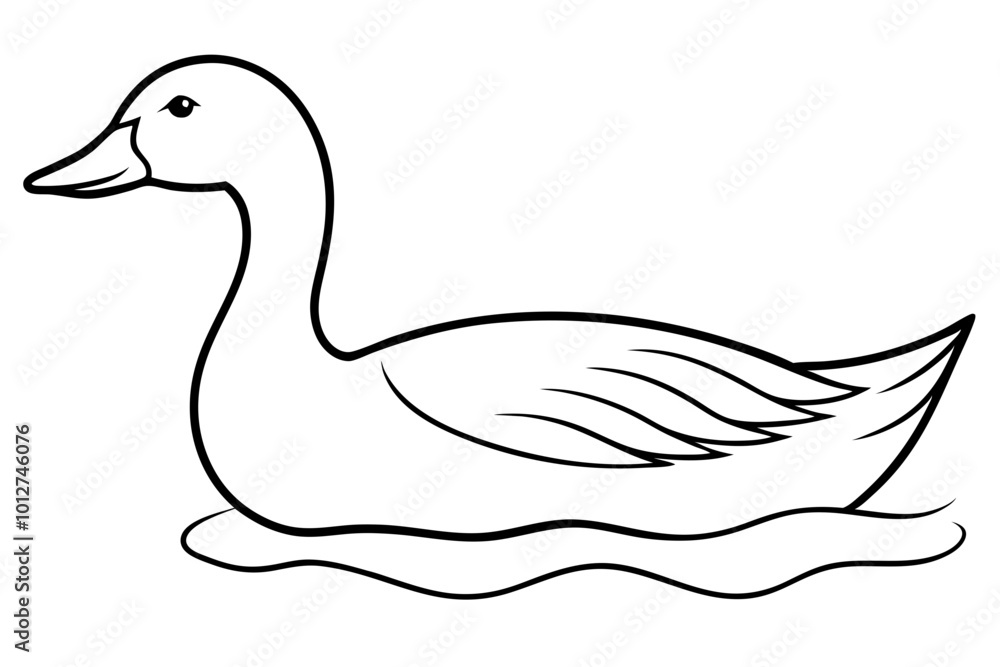 Detailed Profile of a Swimming Goose in Tranquil Waters a Vector Illustration
Detailed Profile of a Swimming Goose in Tranquil Waters a Vector Illustration