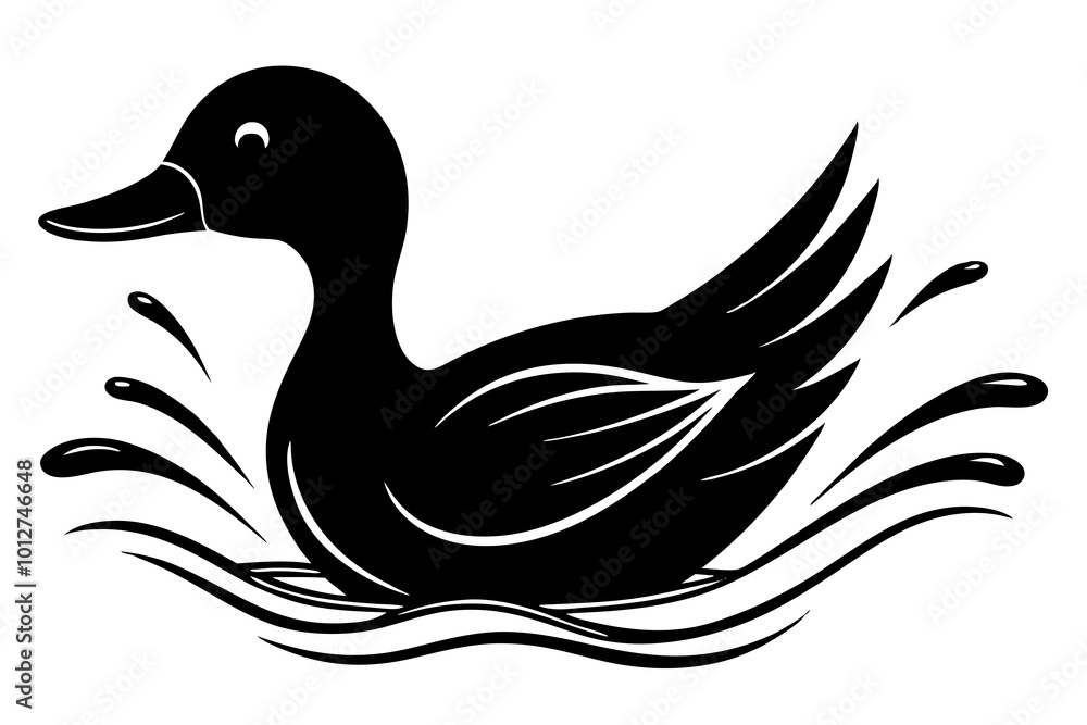 Clean Vector Illustration Highlighting the Beautiful Side View of a Duck in Tranquil Setting
Clean Vector Illustration Highlighting the Beautiful Side View of a Duck in Tranquil Setting