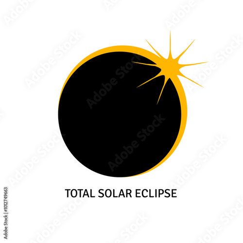 total solar eclipse illustration