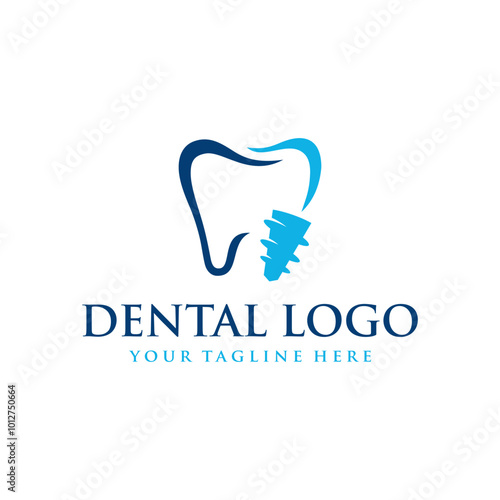 Dental Clinic logo template, Dental Care logo designs vector, Health Dent Logo design vector template linear style 3