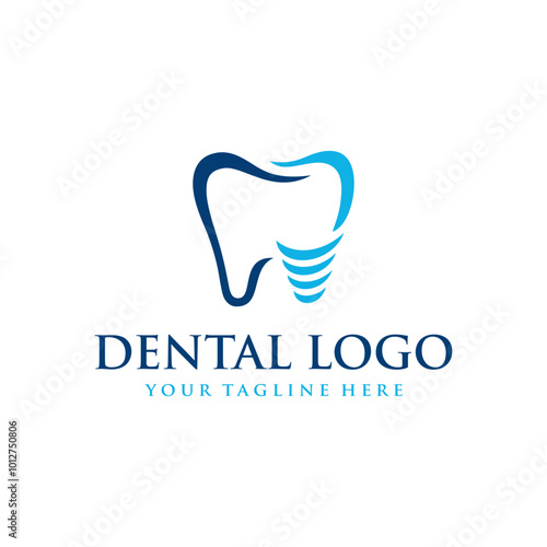 Dental Clinic logo template, Dental Care logo designs vector, Health Dent Logo design vector template linear style 2