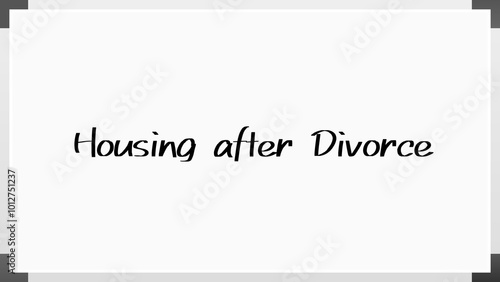 Housing after Divorce のホワイトボード風イラスト