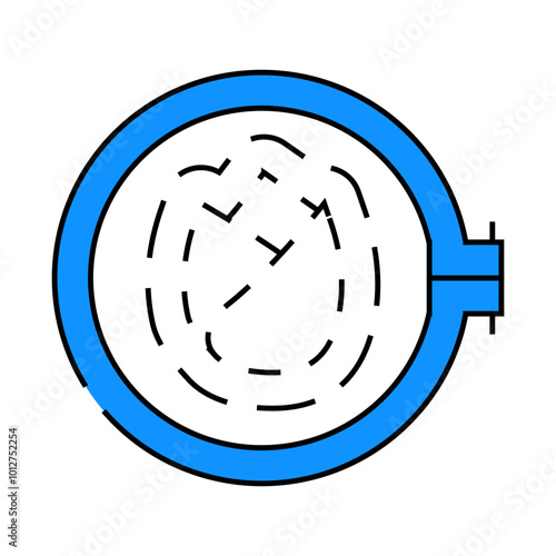embroidery for relax line icon vector. embroidery for relax sign. isolated symbol illustration