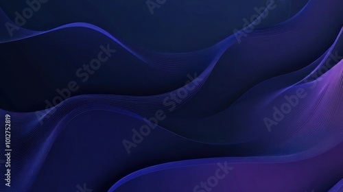 Wallpaper Mural Abstract Dark Blue Waves Torontodigital.ca