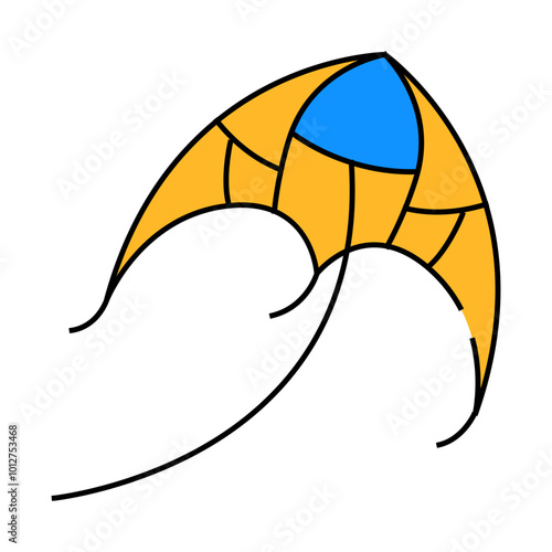 flying kite line icon vector. flying kite sign. isolated symbol illustration
