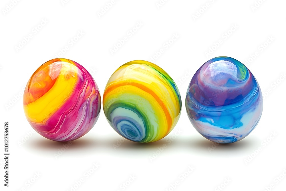 Colorful Easter eggs on white background Colorful Easter eggs on white background