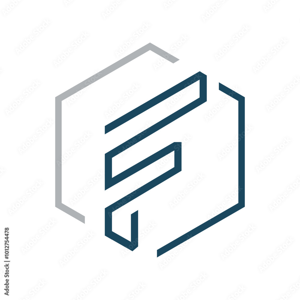 line hexagonal initial F Letter logo design vector graphic concept illustrations line hexagonal initial F Letter logo design vector graphic concept illustrations