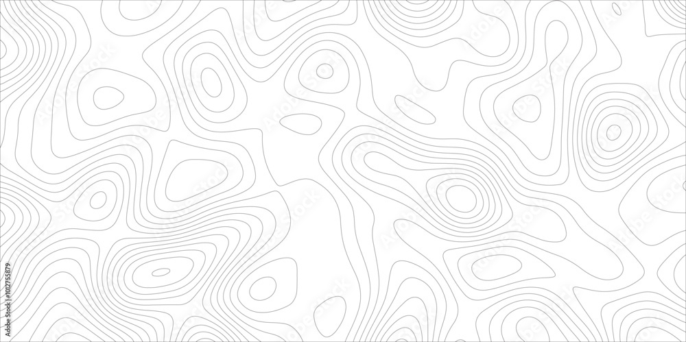 Ocean topographic line map with curvy wave isolines vector illustration. Abstract topographic contours map background, Vector contour topographic map. Cartography texture abstract banner use. Ocean topographic line map with curvy wave isolines vector illustration. Abstract topographic contours map background, Vector contour topographic map. Cartography texture abstract banner use.