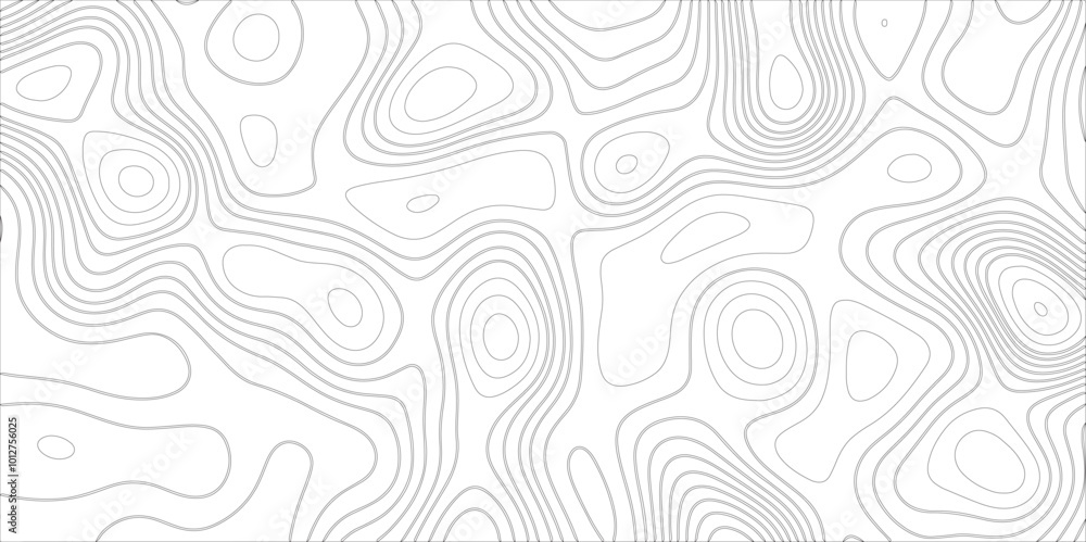 Ocean topographic line map with curvy wave isolines vector illustration ...