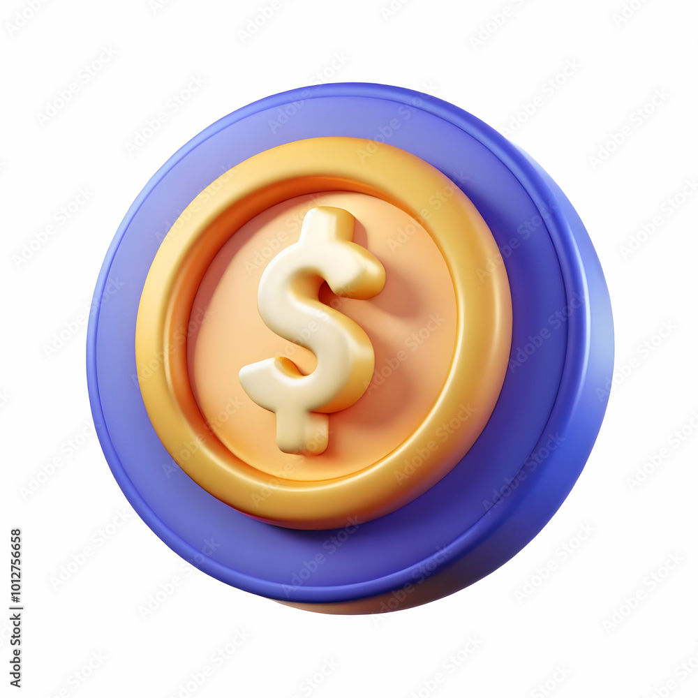 Macro Shot of a Glowing Promotional Coin with Currency Symbols - Detailed Close-Up for Financial Promotions and Advertising on Plain White Background Macro Shot of a Glowing Promotional Coin with Currency Symbols - Detailed Close-Up for Financial Promotions and Advertising on Plain White Background