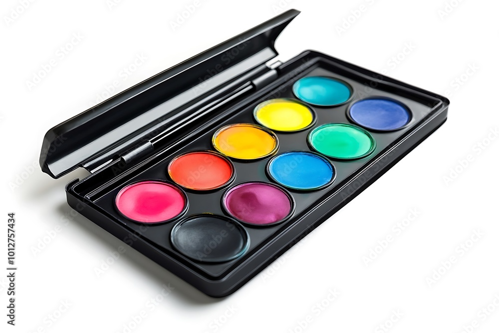beauty cosmetic shadow palette isolated on white background beauty cosmetic shadow palette isolated on white background