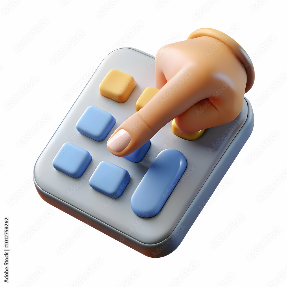 Macro Shot of Fingers Tapping on a Transparent Futuristic Calculator - Close-Up of Modern Financial Calculation Tools Against a White Background Macro Shot of Fingers Tapping on a Transparent Futuristic Calculator - Close-Up of Modern Financial Calculation Tools Against a White Background