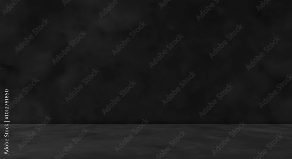 Empty dark concrete studio room for displaying product background. Interior black cement wall texture for product presentation. Vintage style of the wall. Empty dark concrete studio room for displaying product background. Interior black cement wall texture for product presentation. Vintage style of the wall.