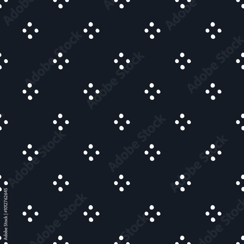 Elegant dots pattern diamond shape motif seamless ornate background. Hand drawn abstract square ornament concept art. Modern fabric design textile swatch ladies dress, man shirt all over print block.