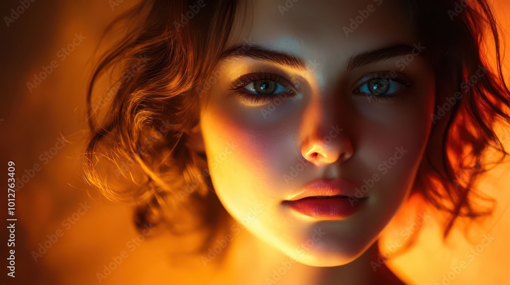 Intricate Portrait with Vibrant Lighting Intricate Portrait with Vibrant Lighting