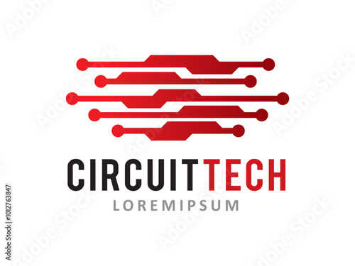 Circuit logo symbol or icon template