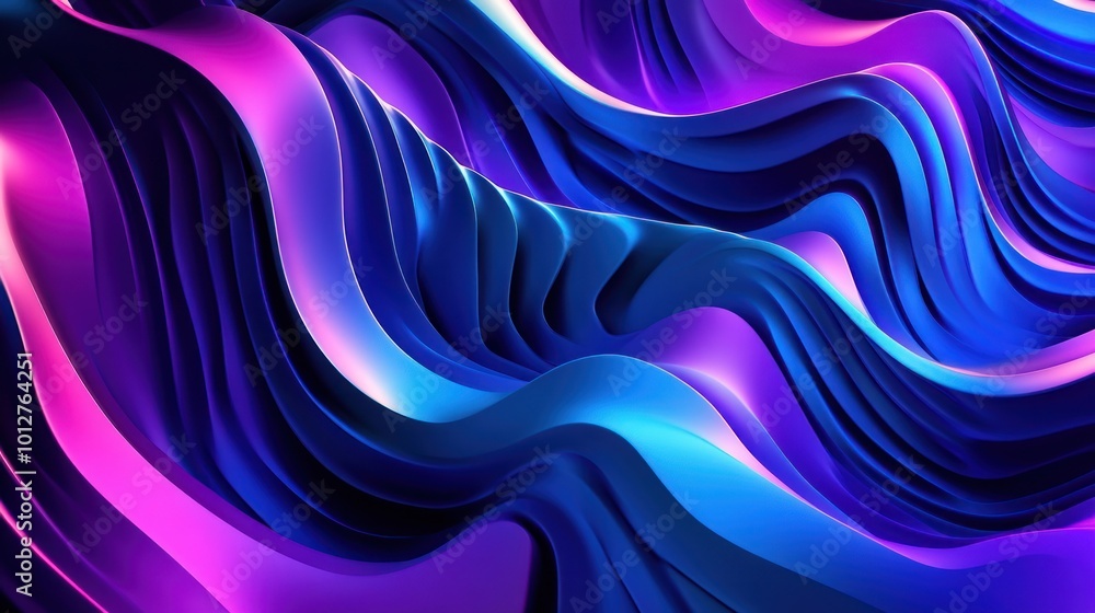 Obraz premium Abstract Wavy Pattern with Vibrant Colors