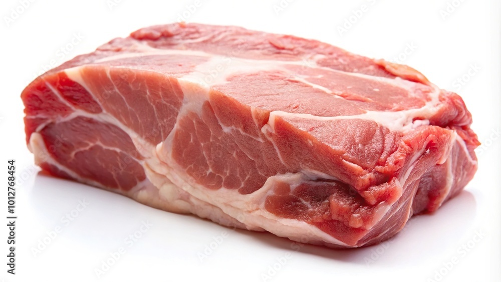 Fresh raw pork meat isolated on white background Fresh raw pork meat isolated on white background