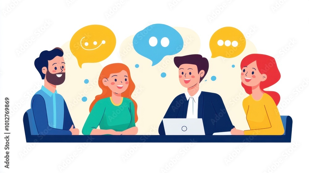 Positive Body Language Among Colleagues in a Meeting Positive Body Language Among Colleagues in a Meeting