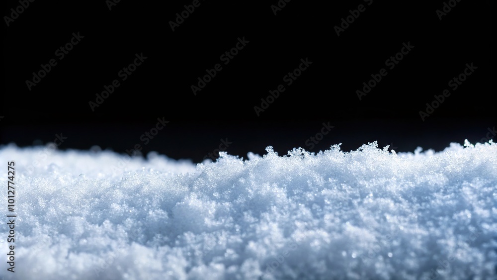 Fresh snow close-up layer