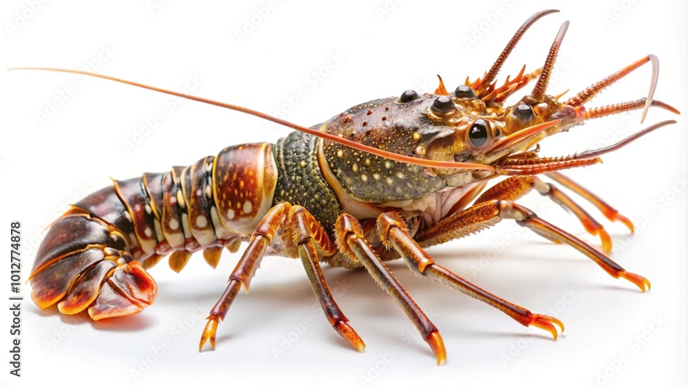 Fresh spiny lobster isolated on white background Fresh spiny lobster isolated on white background